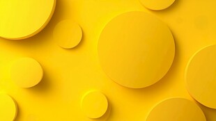 黄色立体圆形背景图案