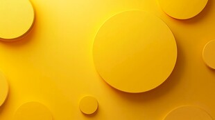 黄色立体圆形背景图案