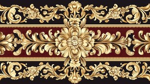 欧式奢华金色花纹装饰图案