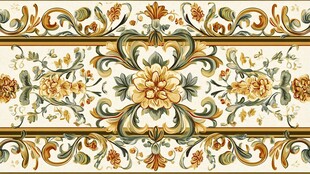 复古花卉装饰花纹图案