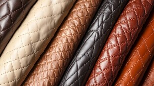 多样纹理皮革材料展示