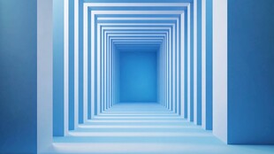 蓝色几何空间通道