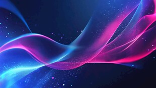 梦幻炫彩流动光带背景