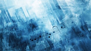 梦幻蓝调音乐背景画面