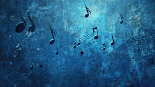 梦幻蓝调音乐背景画面