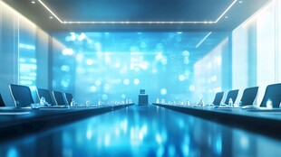 现代科技感会议室场景