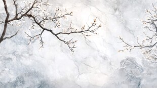 水墨枝头春景图