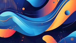 流体渐变抽象艺术背景图