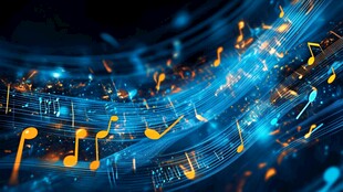 梦幻音乐流动特效画面