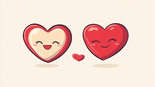 爱心情侣 甜蜜互动瞬间