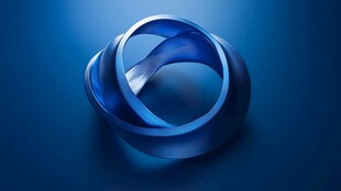 蓝色交织环形立体图案