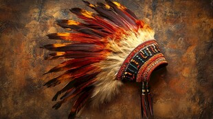 印第安酋长羽毛头饰