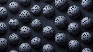 黑色多孔球体排列图案