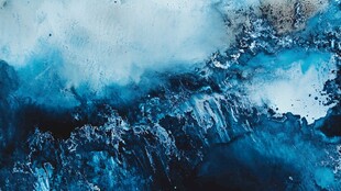 梦幻蓝调抽象山水纹理图