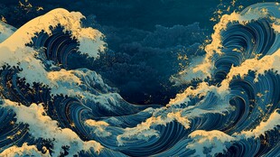 澎湃海浪绘就海洋奇观