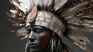 印第安酋长头饰3D形象