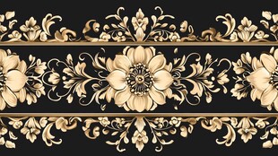 黑金花卉古典装饰花纹
