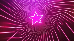 粉色炫光五角星动感背景
