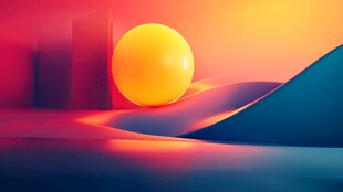 炫彩球体光影艺术场景