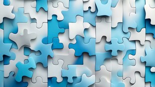 蓝色拼图背景纹理图案