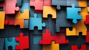 多彩拼图 创意与秩序之美