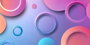 多彩渐变圆环背景图案