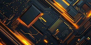 炫酷科技风电路板背景