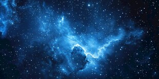 梦幻蓝色星云宇宙美景