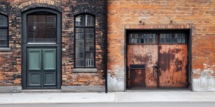 复古工业风建筑外观一角