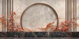 中式大理石背景墙装饰