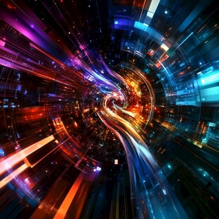 炫彩科技隧道 动感视觉盛宴