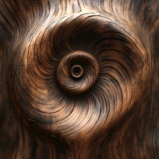木纹中的螺旋奇幻纹理