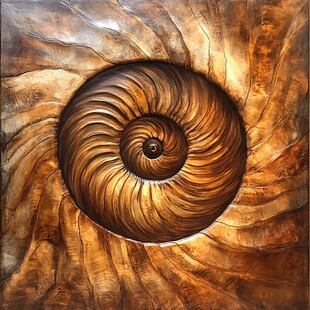 金色螺旋纹理艺术图案