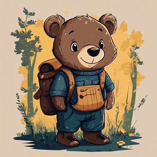 背包小熊的森林探险之旅