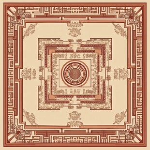 中式传统方形图案装饰纹样