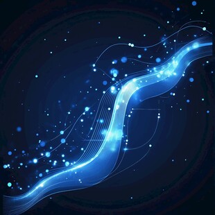 蓝色动感光线粒子背景图