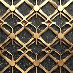 金色几何图案金属质感背景