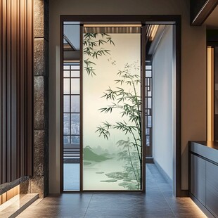 中式玄关处的翠竹屏风之美