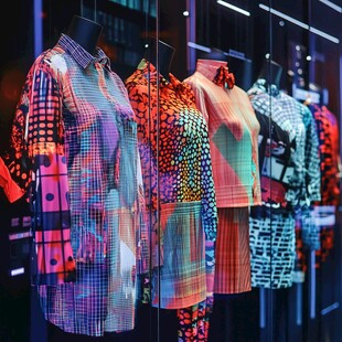 时尚多彩服装橱窗展示