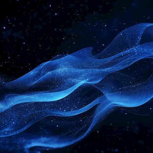 梦幻蓝色星空流动光带