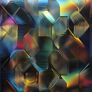 幻彩几何立体纹理图案