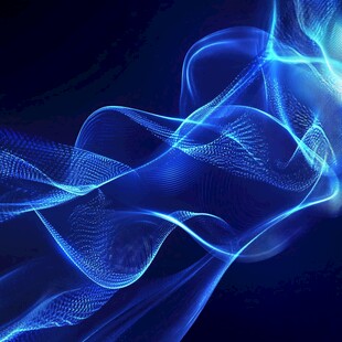 梦幻蓝色流动光线背景