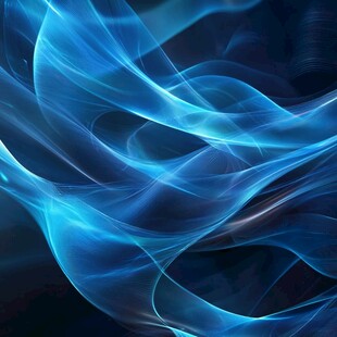 梦幻蓝色动感飘逸线条