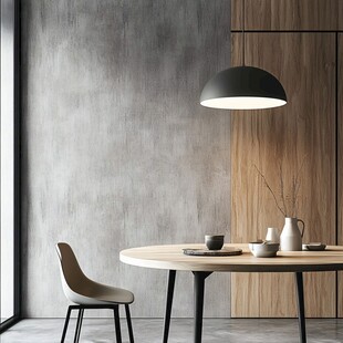 简约风室内餐桌椅灯具场景