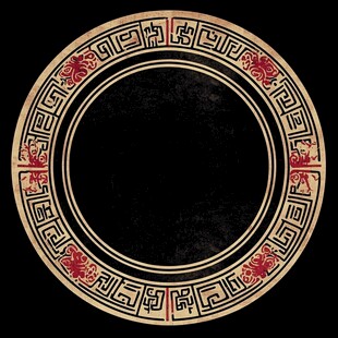 古典中式圆形精美花纹图案