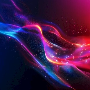 梦幻炫彩流动光效背景图