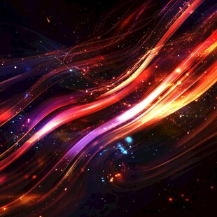 梦幻流光溢彩的宇宙线条