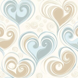 浪漫心形图案无缝背景图