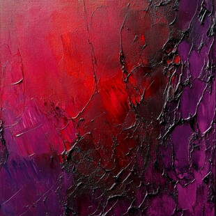 绚丽红紫抽象油画纹理