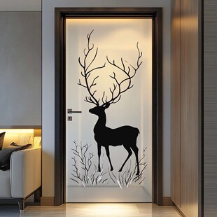 简约鹿形门贴 点亮家居风